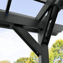 highwood Made in the USA Bodhi 10’ x 10’ Pergola with 5’ Weatherly Porch Swing, Black