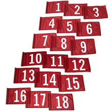 Vispronet Numbered Golf Flags (18) 20in x 14in Red & White #1-18