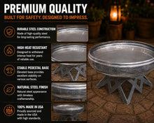 Ohio Flame Liberty 36” Wood Burning Fire Pit Carbon Steel with Angled