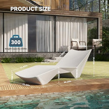 2 Packs in Pool Lounge Chairs for Tanning Ledge, Sun Shelf, Beach, White