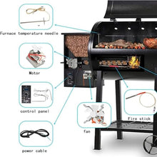 Electric Pellet Smoker Digital Smoker Pellet BBQ Smoker Hopper Assembly Kit for Grill, Smoke, Bake, Roast, Braise, BBQ
