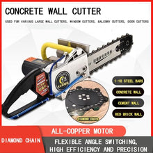 UYCVT Chain Saw Concrete Cutter,6500W Wall Chainsaw,Full Copper Motor,Dual Water Outlets,No-Load Speed 0-6000Rpm,Portable Design Electric Chainsaw for Straight Line,Curved Line