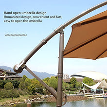 RWGOVLU 3m Cantilever Garden Parasol, Sun Shade Patio Banana Large Umbrella with Crank Handle and Tilt for Outdoor Sun Shade