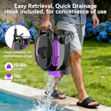 Cordless Robotic Pool Cleaner, Wall Climbing, Extended Battery Life, 0.28 Cu Ft Large Capacity, Advanced Dual-Motor, X3 Auto Pool Vacuum for Inground & Above Ground Pools Up to 1615 Sq.Ft, Purple
