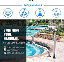 BSNANCA Pool Railing Pool Handrail Swimming Pool Safety Hand Rail Pool Rail Pool Railing Pool Handrails Easy Mount Hand Rail Swimming Pool Railing Handrails f