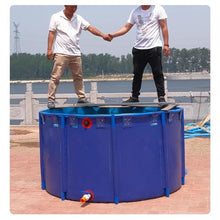 Multifunction PVC Canvas Pool for Ponds with Drain Valve, Fish Breeding Koi Pool for Garden, Above Ground Pond for Water Storage and Garden Irrigation(Size:4X1.2 M/15000 L,Color:Blue)
