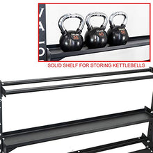 Valor Fitness BG-62 Multi-Functional Storage Rack - Holds Kettle Bells, Dumbbells, Barbells, Wall Balls, Bumper Plates