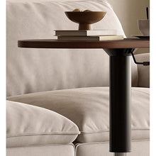 AERWYTRFS Nightstand Sofa Table Bedroom Lift Sofa Side Table Rock Board Wood Coffee Living Room Balcony Small