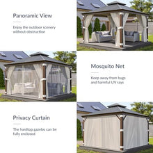 BELLEZE 12x12ft Hardtop Gazebo Brown