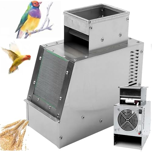 Acivirdde Cereals Blown Shell Splitter, Bird Feed Grain Thrower Wind Sheller, Bird Food Blowing Screening Grain Cleaning Winnower Machine