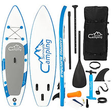 Camping Inflatable Stand Up Paddle Board Blue and White