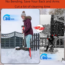 Beachtiful Electric Snow Thrower Adjustable Angle 41cm Clearing Width 15cm Intake Height 10m Throw Two Battery Portable Easy Maneuver Safety Switches Comfort Handle
