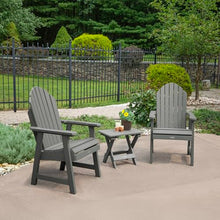 Highwood AD-KITCHDA1-CGE The Adirondack Collection Hamilton Deck Set with Folding Side Table, Coastal Teak