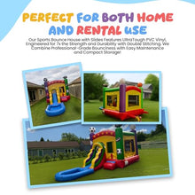 Sports Combo Inflatable Water Slide for Kids with Splash Pool and Basketball Hoop | 26ft x 12ft x 14ft | Commercial Grade Backyard Water Park | Wet or Dry Play | Blower and Storage Bag Included