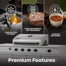 Tytus Fresno 66" 5-Burner Propane or Nat Gas Island Grill, Cover & Light