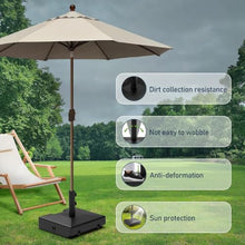 120 Lbs Heavy Duty Patio Umbrella Base With Rolling Wheels & Pull Handle, Rust Resistant Windproof Stable Outdoor Umbrella Stand, Easy Mobility Umbrella Weight Base For Patio Terrace Poolside