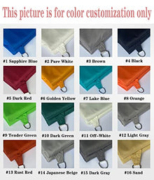 Rectangular Waterproof Patio Umbrella Canopy 1.4x3.4M, 95% UV Protection for Garden, Balcony, Terrace, Camping, Dark Grey (Fixing Kit Included)