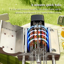 Fully Automatic Rotary Grill, 20 Charcoal Grills, Dual Power Supply Modes, 6-minute Fast Grilling, Smokeless Heating, Easy To Clean, Suitable for a Variety Of Ingredients