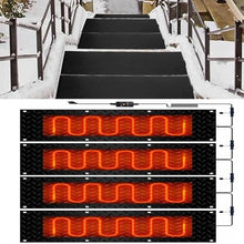 YTNGTT Snow Melting Mat for Outdoor Driveways and Stairs - Anti-Slip Rubber Pad with Power Cord for Winter Ice and Snow Removal(40x200cmx4Pcs)