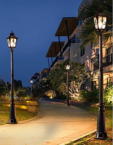 JINHH Victorian Style LED Street Light Black-210cm