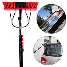 ZWJABYY Solar Panel Cleaning Brush and Pole,Window Cleaning Kit with Extension Pole,Water Fed Pole Brush System,Telescopic Window Cleaning Tools,3.6M-10.8M Extendable Pole with Brush,7.2M/24FT