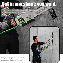 ZSFHJZC Diamond Chain Brushless Electric Concrete Chain Saw, Handheld Electric Mini Chainsaw Wall Cutter, Brushless Chainsaw 5800W/6800W with Water Fed Dust Suppression,48cm