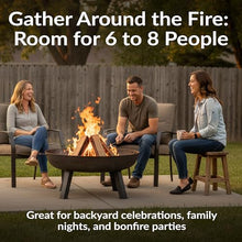 Sunnydaze Cast Iron Heavy Duty Large Fire Pit for Outside Wood Burning, 34"