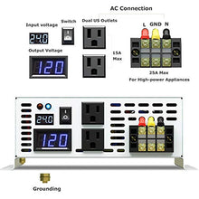 WZRELB 3000W 24V Pure Sine Wave Solar Power Inverter DC to 110V AC Converter (RBP300024W)