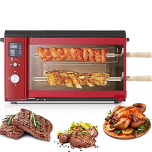 UWYTGF Rotating Propane Rotisserie Grill, Auto Rotating Kebab Skewer with Temperature Control & Timer, Smokeless Griddle for Outdoor Cooking, Events, Commercial Use