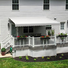 Awntech 24' Maui Left Motor (24' x 10') Retractable Patio Awning, White