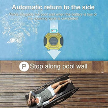 KANGJIEM Smart Automatic Robotic Pool Cleaner, Cordless Wall-Climbing Pool Vacuum Cleaner with 90 Mins Running Time, Rechargeable Battery, Easy to Clean Filter, for Above-Ground Pools Up to 550 Sq