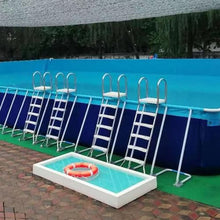 FJFFC 160cm 5-Step 304 Stainless Steel Frame Above Ground Swimming Pool Ladder, Heavy Duty Double Sided Removable Pool Steps, Pool Ladder Steps with Non-Slip Plastic Steps for Entry and Exit,63 in