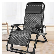 NABEIM Gravity Chair,Padded Folding Reclining Lounge Rattan Chair,Beach Lounge Chairs with Adjustable Headrest Cup Holder,Recliner Outdoor Camping Garden Patio Lawn Deck Chair (Color : Style-6)