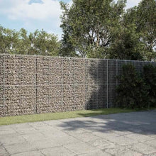 vidaXL Gabion Basket with Cover 354.3"x19.7"x78.7" Galvanized Iron