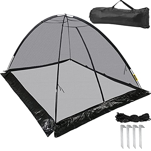 Pond Cover Dome Garden Pond Net Mesh Dome Pond Net Covers with Zipper Wind Rope Nylon Pond Netting for Pond Pool Garden (Color : Black Size : 9x12FT)