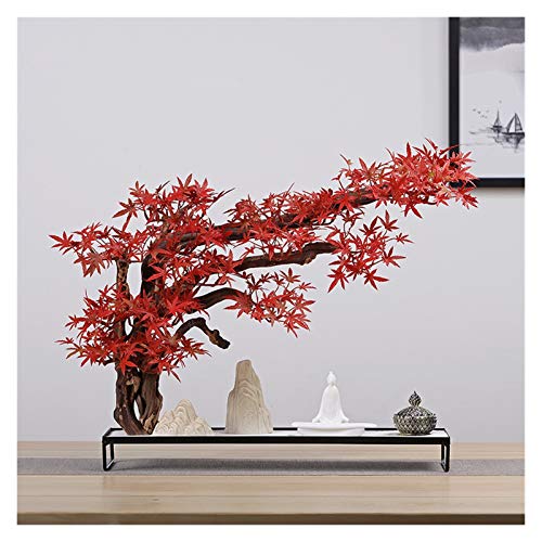 Simulation Maple Leaf Bonsai Ornaments Living Room Office Porch Aisle Potted Micro Landscape Ornaments House Plant (Color : H) (C)
