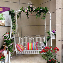 Wrought Iron Outdoor Swing, Double Balcony Hanging Chair, Hanging Basket, Garden and Indoor Rocking Chair, Wedding Decorations