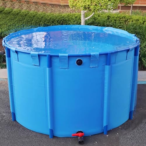 LZMZMQ Outdoor Framed Swimmingpool with Bracket, Sturdy Pool Above Ground Canvas Pools, Large Foldable Kiddie Pool for Garden/Backyards/Courtyard(1x0.6 M/470L/124GAL)