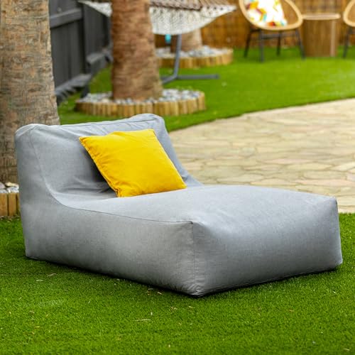 Jaxx Coza Outdoor Sun Lounger - Luxurious Giant Outdoor Chaise - Sunbrella, Granite