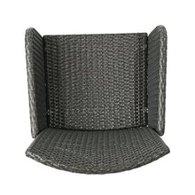 Christopher Knight Home Alisa Outdoor 38 Inch Wicker Barstool (Set of 4), Grey