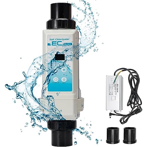 LZDOYY EC20 Saltwater Pool Chlorine Generator, Automatic Salt Water Chlorination System for Swimming Pools up to 26000 Gallon, Saltwater Chlorine Generation Machine for Spas and Hot Tubs,8g/h-220V