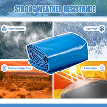 Gaommini Blue Fish Pond Liner Underlay 8x12FT HDPE Waterproof Film Membrane, Outdoor Outdoor Pond Liners Sealing for Koi Ponds, Aquaculture and Water Gardens(32.8x39.3ft)
