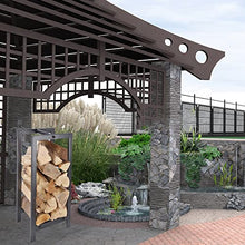 DOIBG Firewood Rack, Firewood Rack Firewood Racks Floor-Standing Firewood Rack - Rust-Resistant Weather Resistant Firewood Storage - Log Holder for Patio Deck Fireplace Back Porch