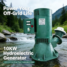 EQCOTWEA 10KW Turbine Hydroelectric Generator Off-Grid Water Power 220V