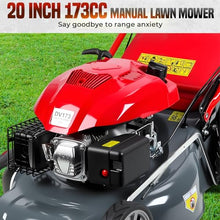 20-Inch Self-Propelled Lawn Mower, 173cc Gas Engine Lawnmower, Push Lawnmower with 60L Grass Tank for Yard Patio Lawn Landscaping Red