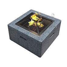 SLGGPJBU Outdoor Fire pit Bonfire Wood Burning Patio Grill Firepit for Outside Grill CharSmokeless Grill with Spark Screen Poker and Fireplace Cover Stove Grill 70x70x42cm