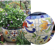 FAFACAI Creative Characteristic Mexico Color Ceramics Large Flower Pot Outdoor Plant Pot Villa Patio Process Container Outdoor Garden for Villa Corridor Aisle Colorful Planter Garden (51 * 39cm)