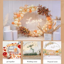 Metal Garden Arch Round Ring Wedding Archway, Decorative Frame Pergola Arbors, Indoor Outdoor Decorations, Easy Assembly(2.4m/94.5inch)