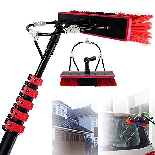 Cleaning Brush Water Supply Pole Kit, Window and Solar Cleaning Pole, Telescopic Brush/Brush for Window and Solar Panel Cleaning ()