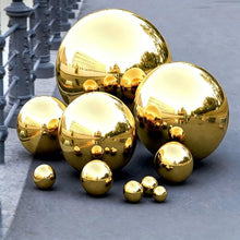 YDJIANCAI 1Pcs Stainless Steel Gazing Balls, Polished Reflective Smooth Garden Ball Sphere, for Home Garden Pond Outdoor Swimming Pool Decoration Golden(Size:18.89in/48cm)